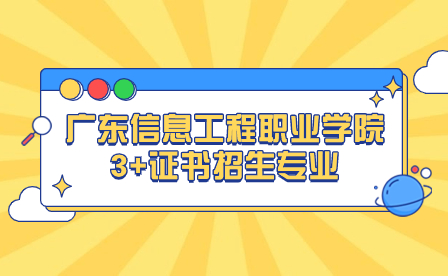 2024年廣東信息工程職業(yè)學(xué)院3+證書招生專業(yè)