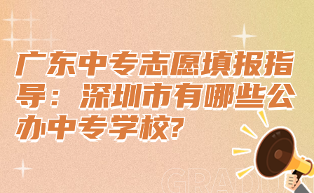 深圳市有哪些公辦中專學校?
