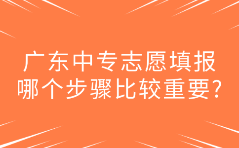 廣東中專志愿填報哪個步驟比較重要?