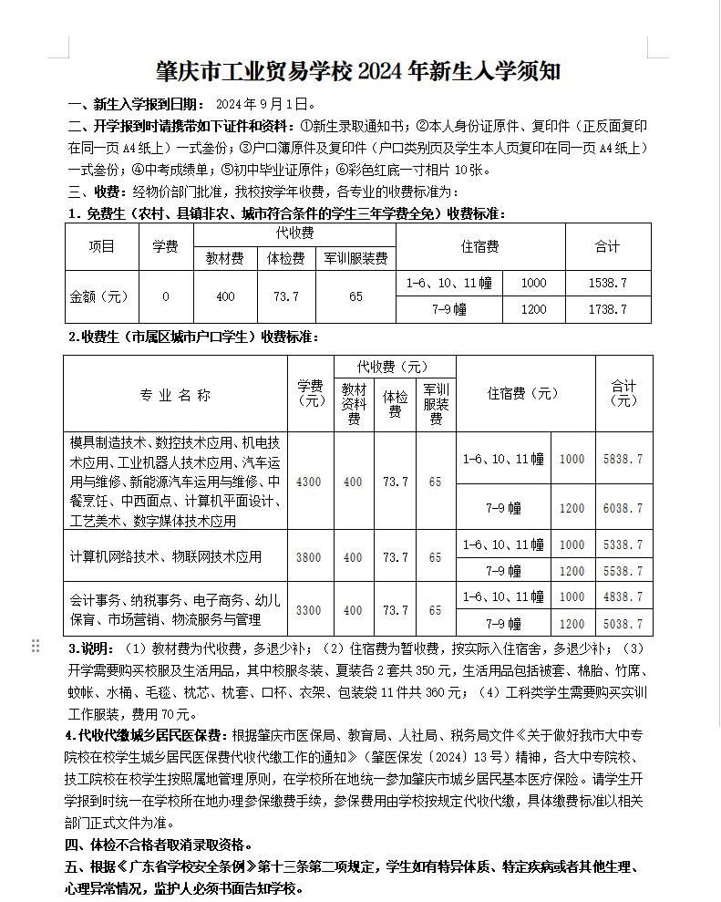 肇慶市工業(yè)貿(mào)易學(xué)校招生