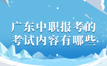 廣東中職報考的考試內容有哪些