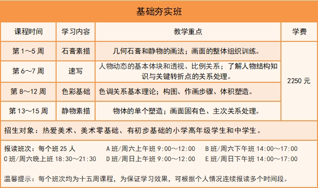 基礎夯實班