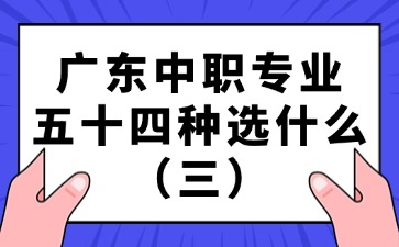 廣東中職專業(yè)五十四種選什么（三）